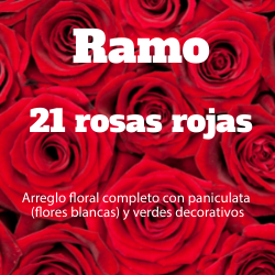 Ramo 21 Rosas Rojas