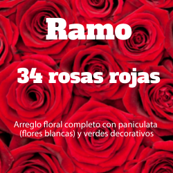 Ramo 34 Rosas Rojas