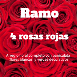 Ramo 4 Rosas Rojas