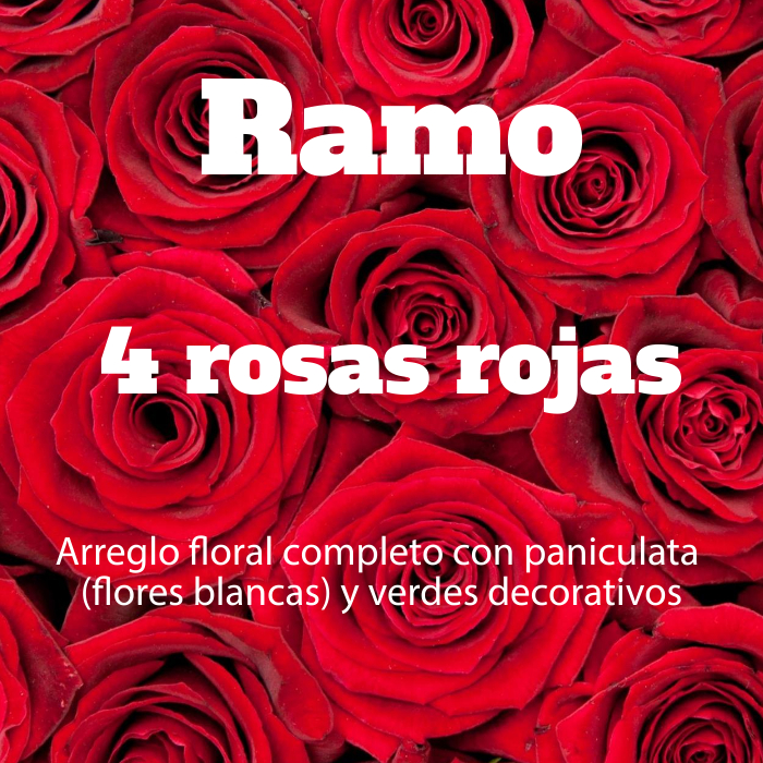 Ramo 4 Rosas Rojas