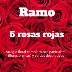 Ramo 5 Rosas Rojas