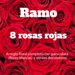 Ramo 8 Rosas Rojas