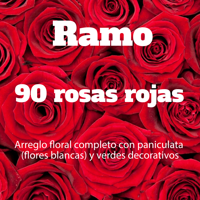 ▷ Ramo 90 Rosas Rojas | FLOWERING | sin intermediarios